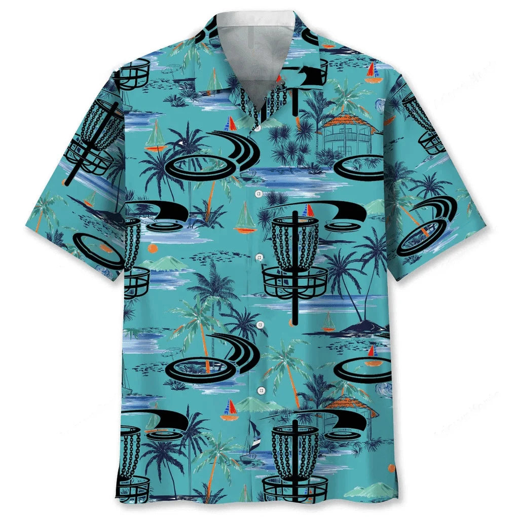 Disc Golf Beach Hawaiian Shirt