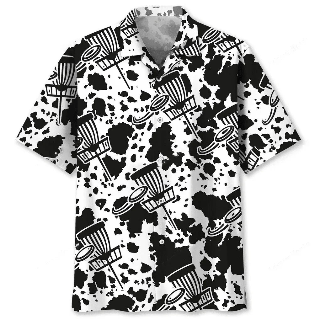 Disc Golf Black Hawaiian Shirt