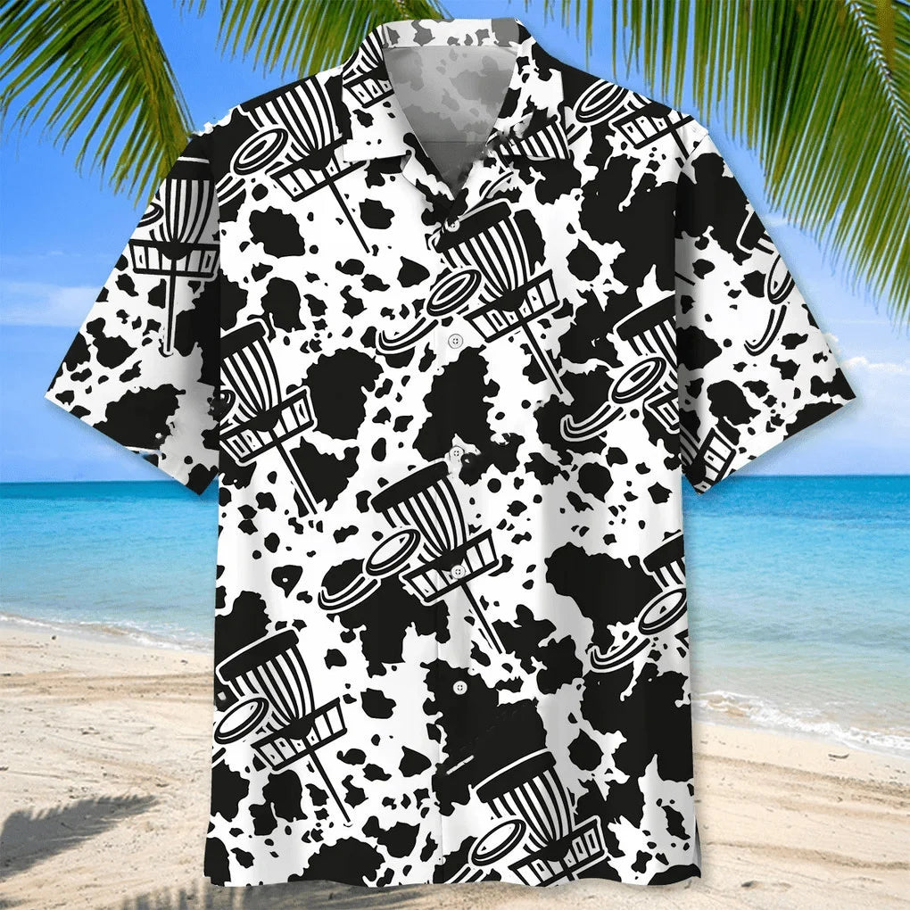 Disc Golf Black Hawaiian Shirt