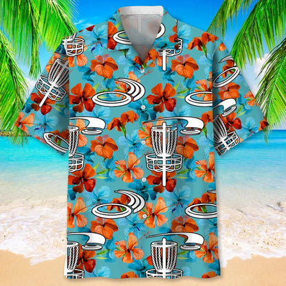 Disc Golf Nature Tropical Hawaiian Shirt