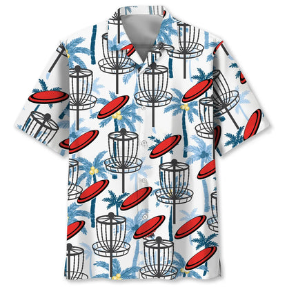 Disc Golf Palm Tree Hawaiian Shirt