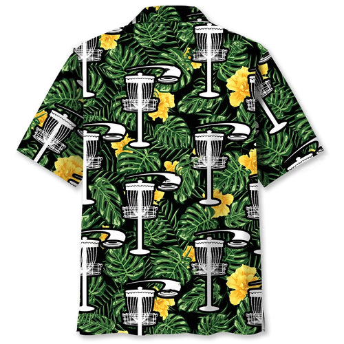 Disc Golf Tropical Green Hawaiian Shirt