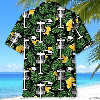 Disc Golf Tropical Green Hawaiian Shirt