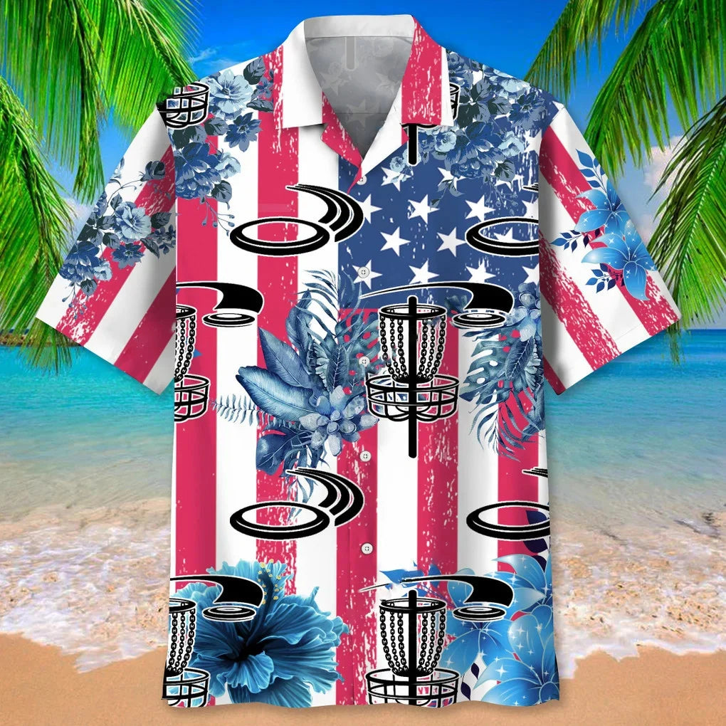Disc Golf Usa Nature Hawaiian Shirt