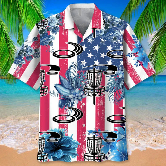 Disc Golf Usa Nature Hawaiian Shirt - S - hawaiian shirt