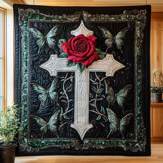 Divine Cross Glow Quilt Blanket