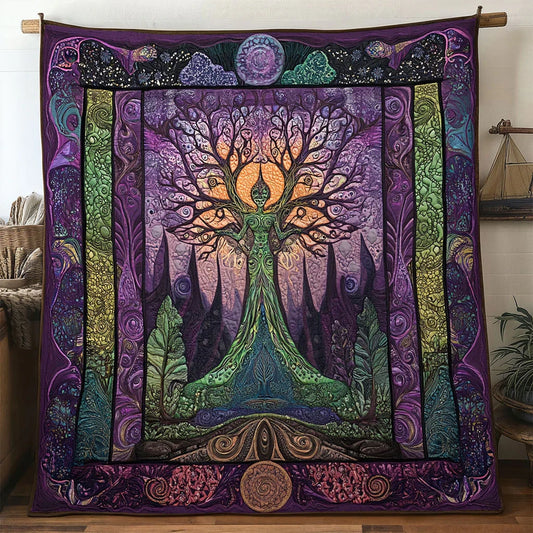 Divine Mother Tree Of Life Quilt Blanket