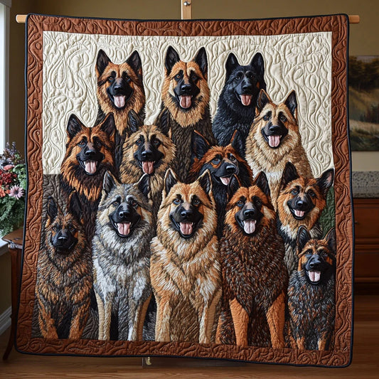 Dog Doodle Quilt Blanket