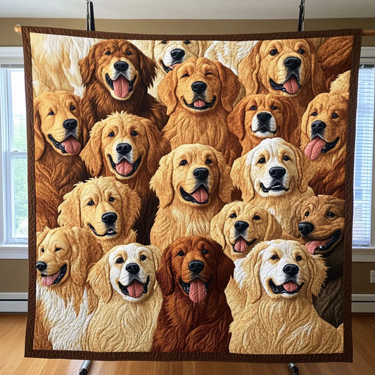 Dog Happiness Quilt Blanket