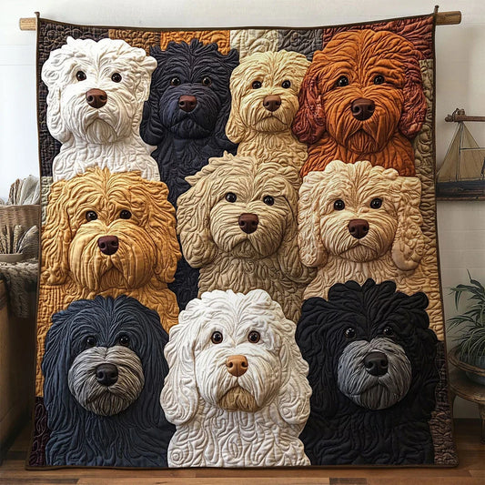 Dog Hug Circle Quilt Blanket