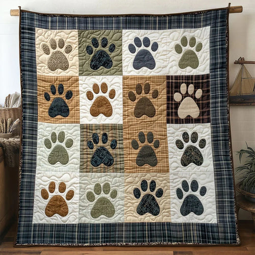 Dog Paw Memory Quilt Blanket