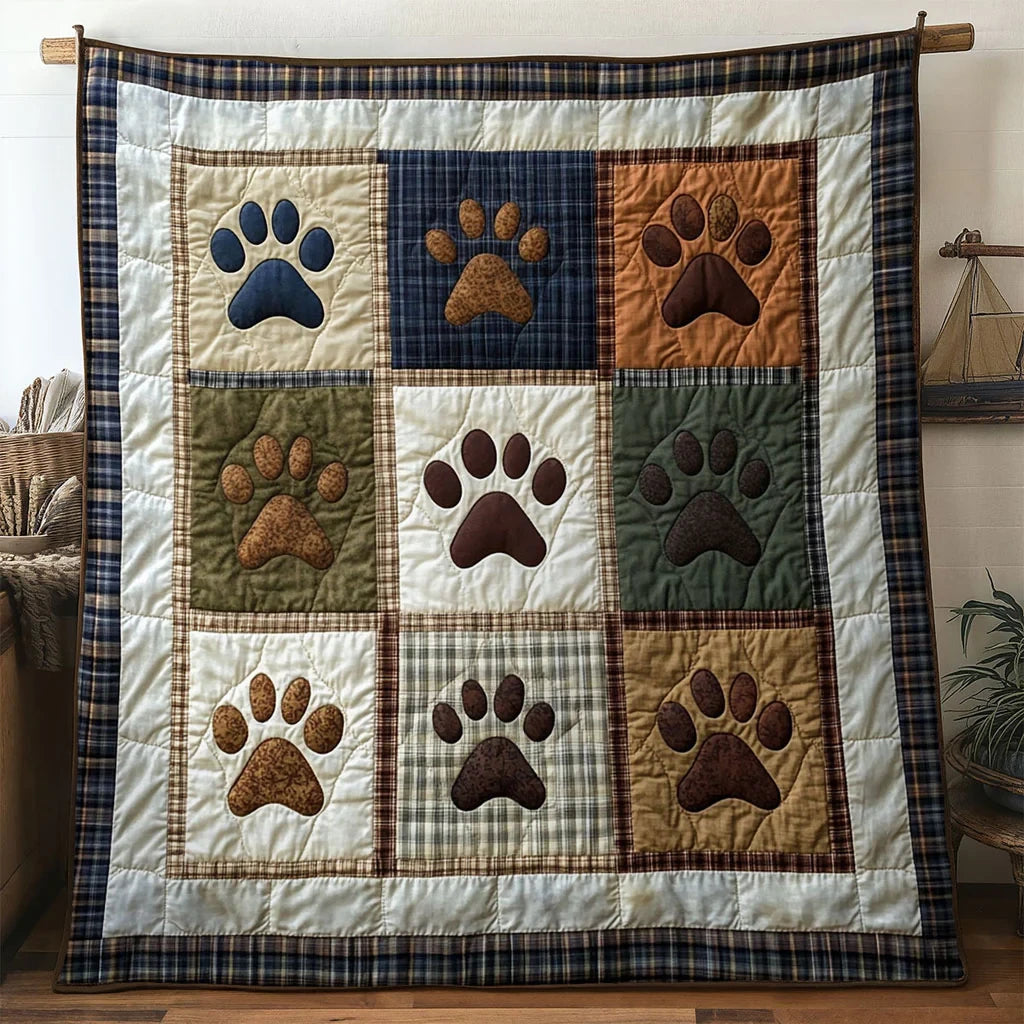 Dog Paw Quiltmark Quilt Blanket