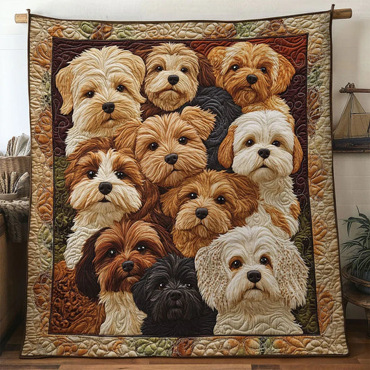Dog Pile Love Quilt Blanket
