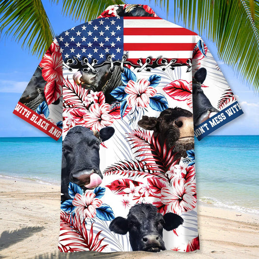 Don T Mess with Black Angus Hawaiian Shirt - S - hawaiian shirt