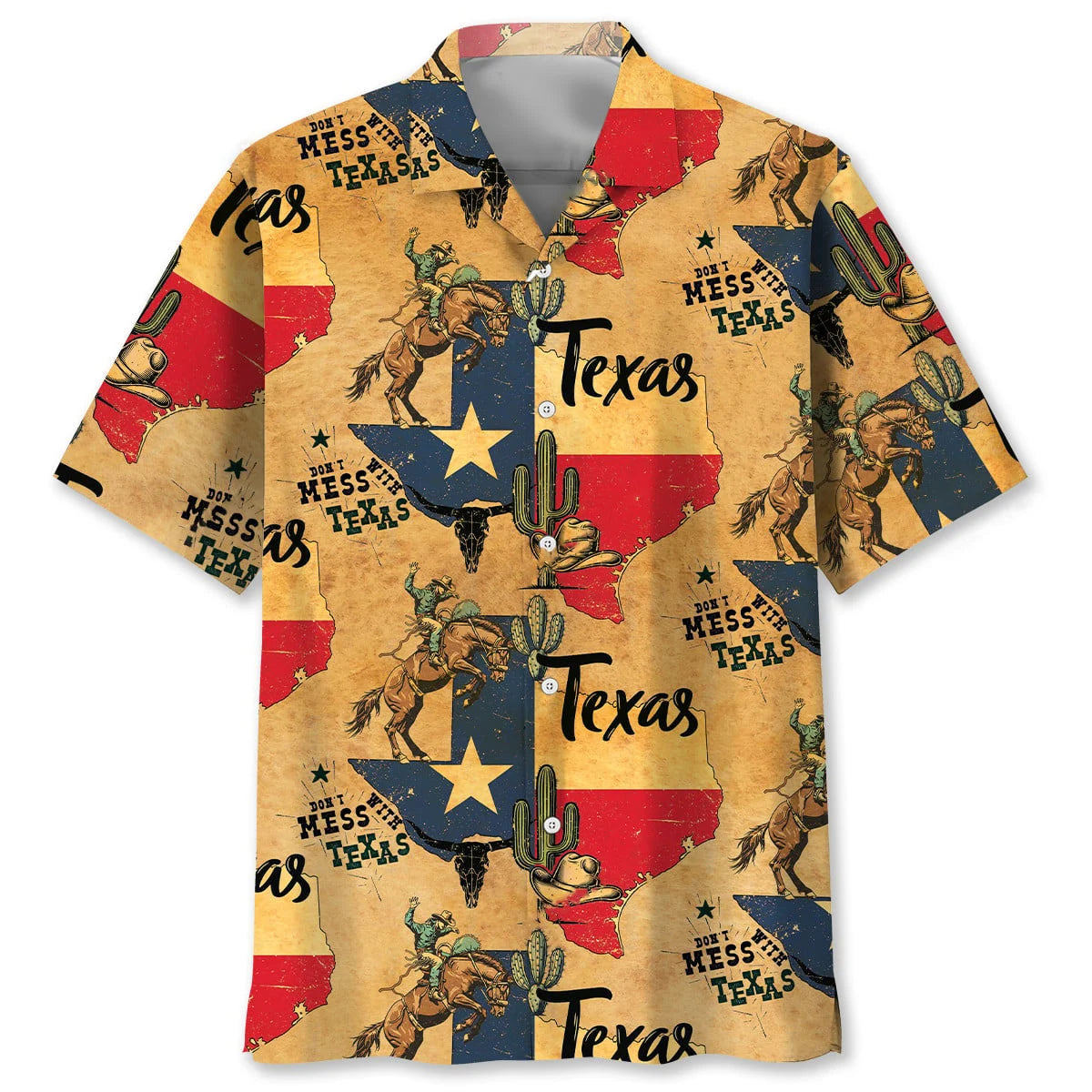 Don T Mess with Texas Cowboy Hawaiian Shirt