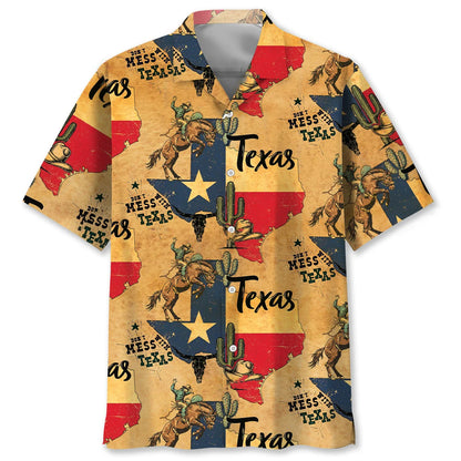 Don T Mess with Texas Cowboy Hawaiian Shirt