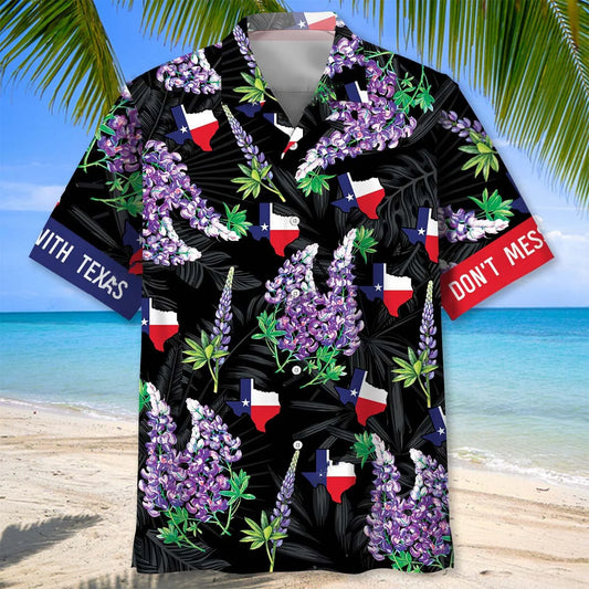 Don T Mess with Texas Hawaiian Shirt Men - S - hawaiian shirt