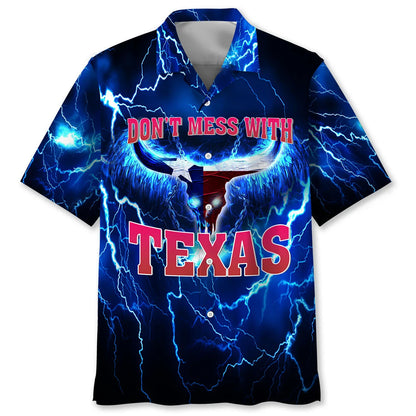 Don T Mess with Texas Thunder Lighting Hawaiian Shirt