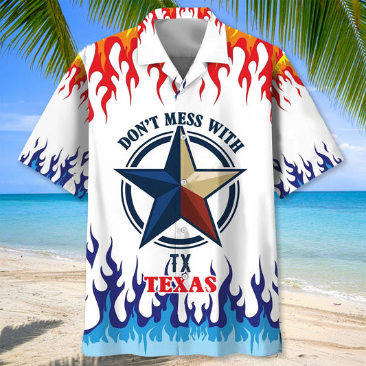 Don T Mess with Texas Tx Hawaiian Shirt - S - hawaiian shirt