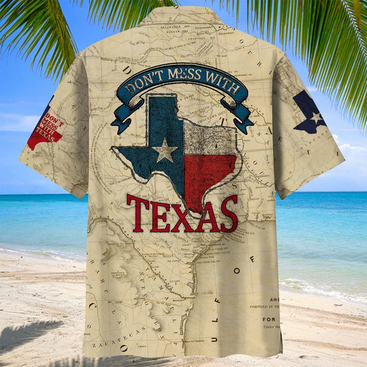 Don T Mess with Texas Vintage Hawaiian Shirt - S - hawaiian shirt