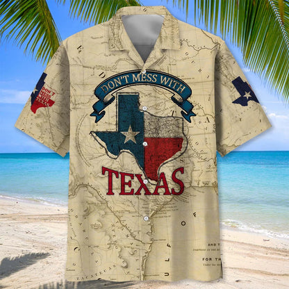 Don T Mess with Texas Vintage Hawaiian Shirt
