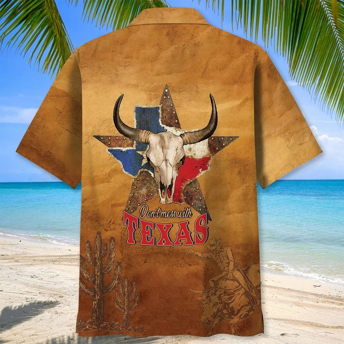 Don T Mess with Texas Vintage Hawaiian Shirt