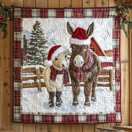 Donkey Farm Charm Quilt Blanket