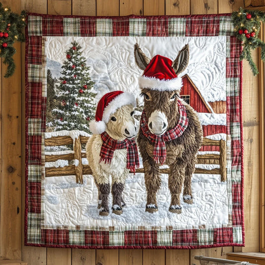 Donkey Farm Charm Quilt Blanket