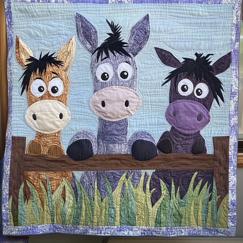 Donkey Farm Quilt Blanket