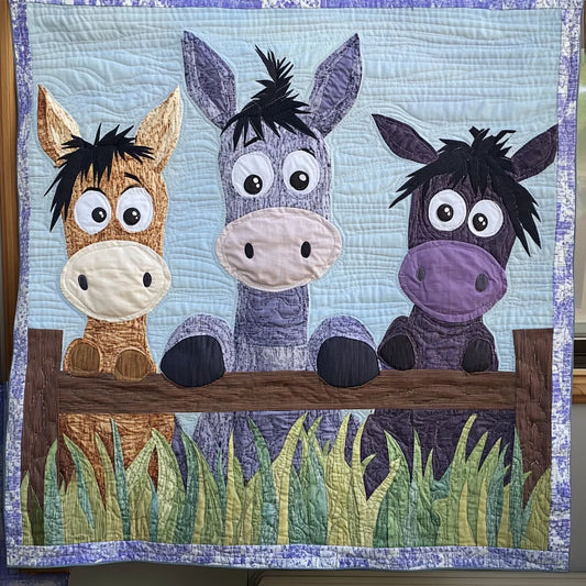 Donkey Farm Quilt Blanket