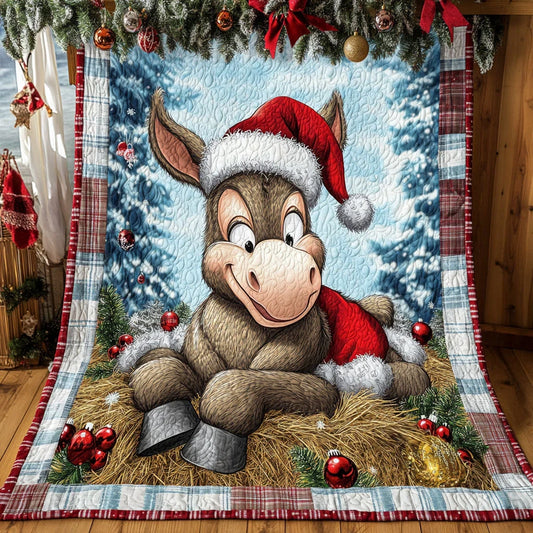 Donkey Under The Tree Quilt Blanket