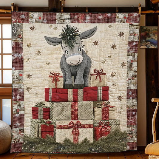 Donkey's Gift Quilt Blanket