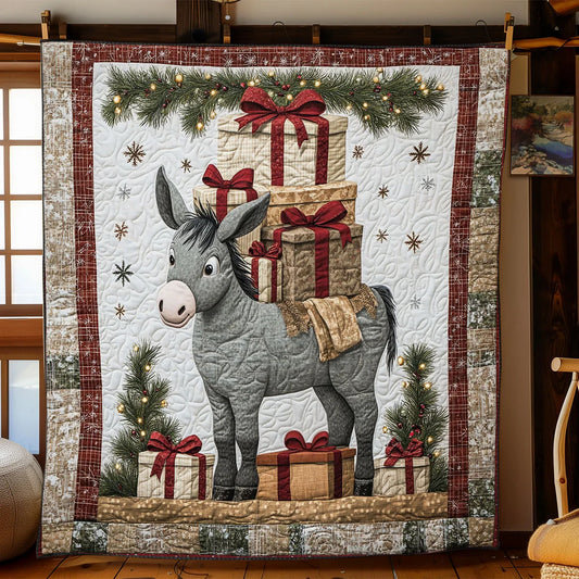 Donkey's Gifts Quilt Blanket