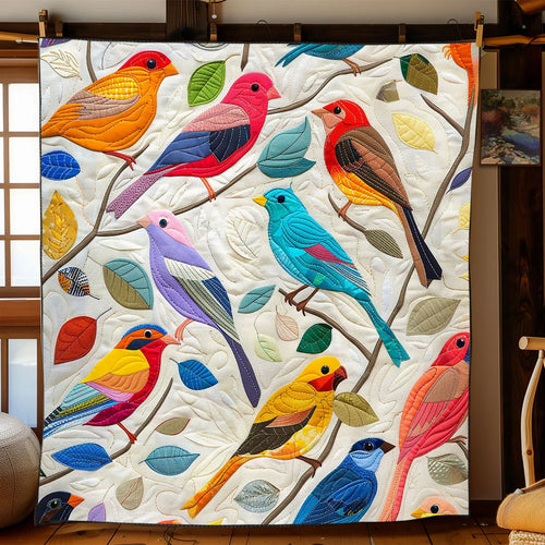 Doodle Bird Quilt Blanket