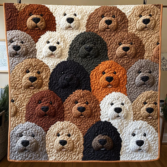 Doodle Crowd Quilt Blanket