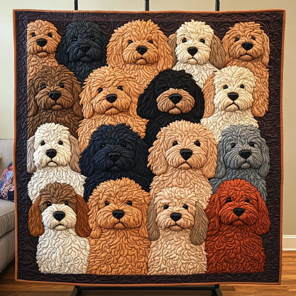 Doodle Dog Quilt Blanket