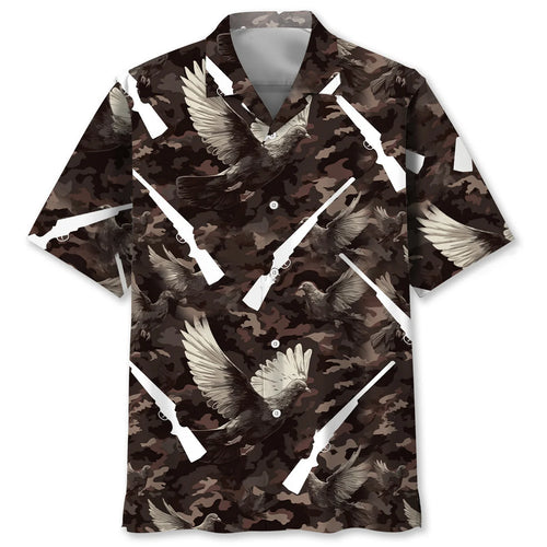 Dove Hunting Camouflage Hawaiian Shirt
