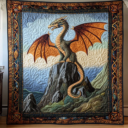 Dragon Ascent Quilt Blanket