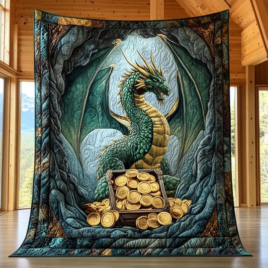 Dragon Fiery Power Quilt Blanket