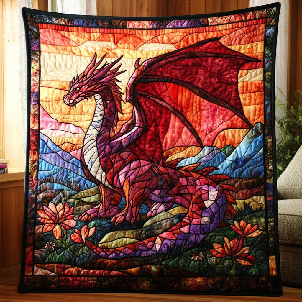 Dragon Guardian Quilt Blanket
