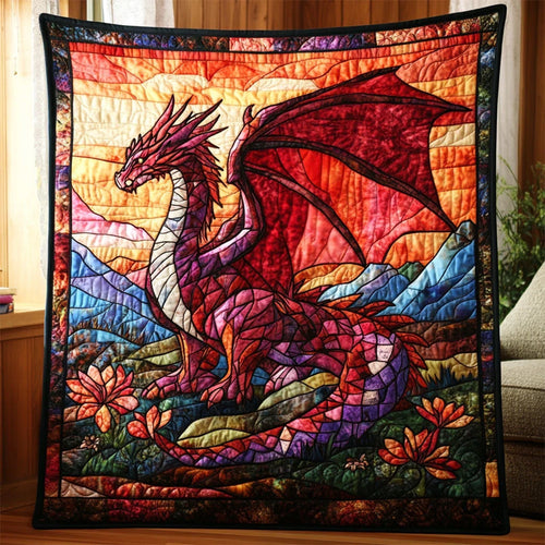 Dragon Guardian Quilt Blanket
