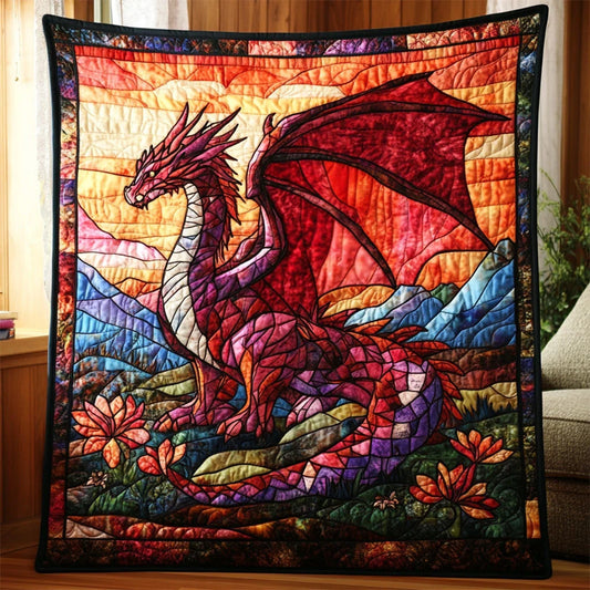 Dragon Guardian Quilt Blanket
