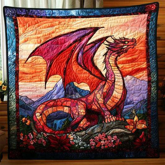Dragon Guardian Quilt Blanket