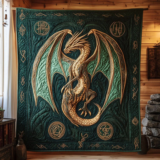 Dragon Majesty Quilt Blanket