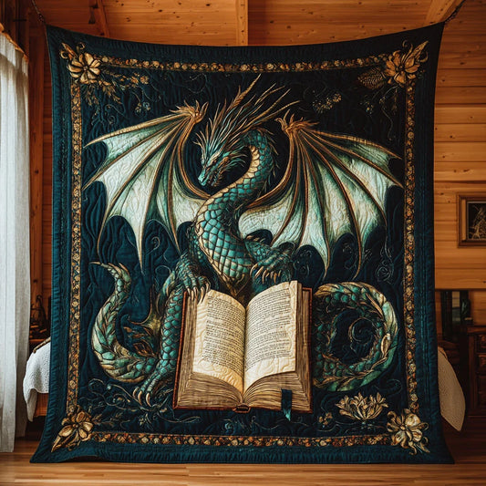 Dragon Of Knowledge Quilt Blanket