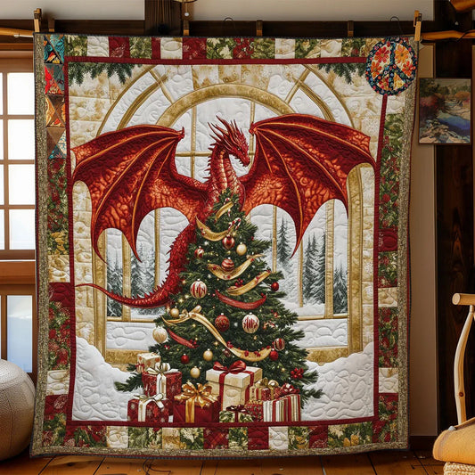 Dragon's Noel Lights Quilt Blanket