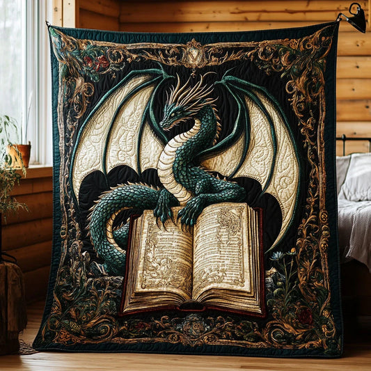 Dragon Sacred Book Quilt Blanket