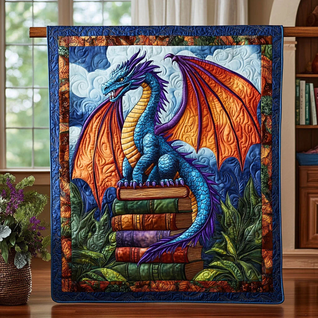 Dragon Scholar Quilt Blanket