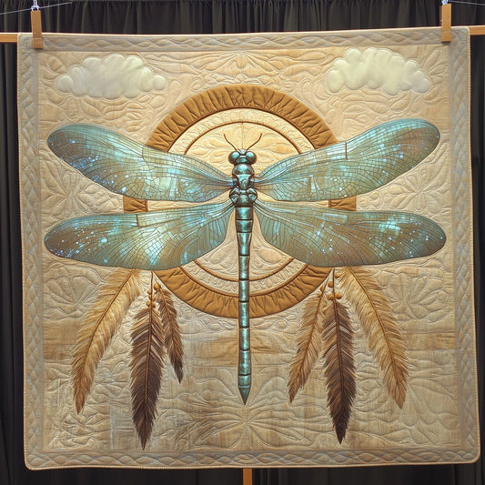 Dragonfly Dreamcatcher Quilt Blanket