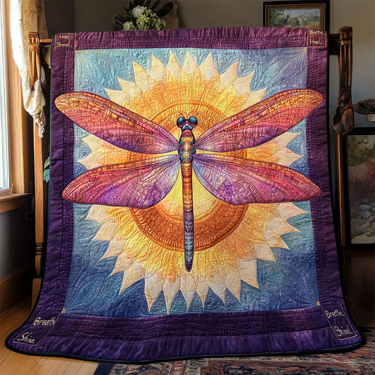 Dragonfly Dreamscape Quilt Blanket